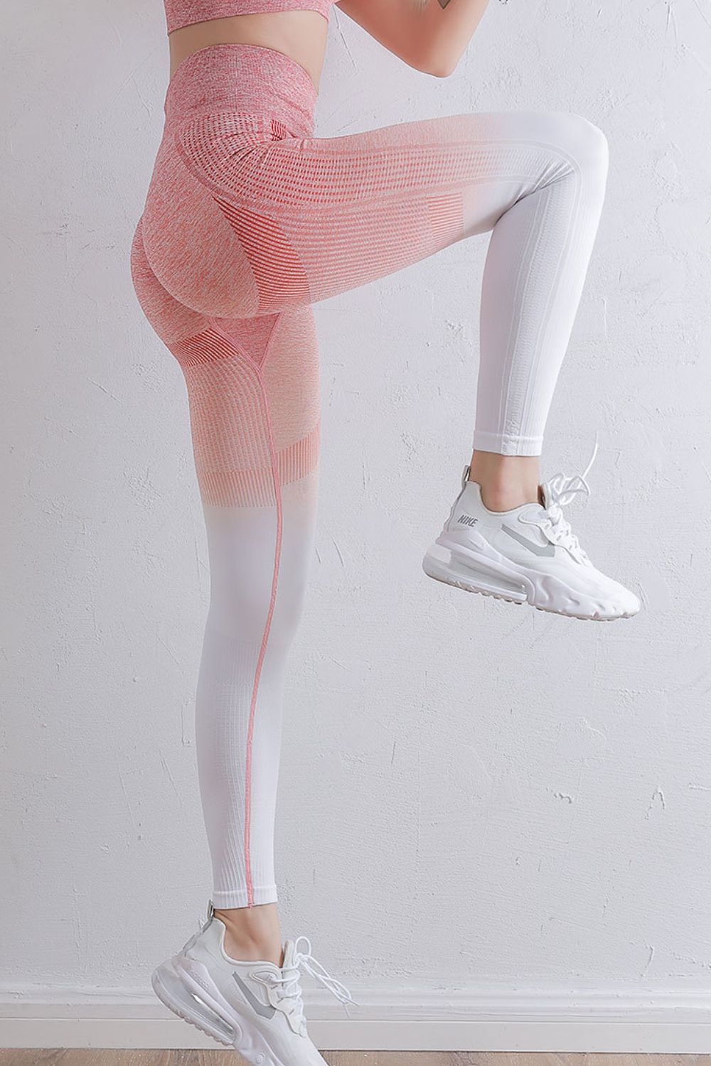 Gradient High Waist Sports Leggings - Premium Leggings from Trendsi - Just $39.84! Shop now at Handbags Specialist Headquarter