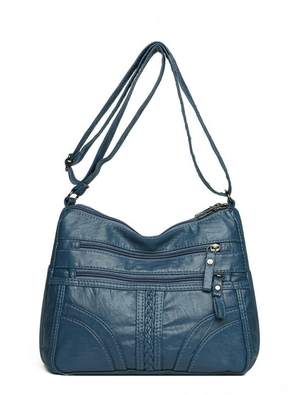 PU Leather Adjustable Strap Shoulder Bag.