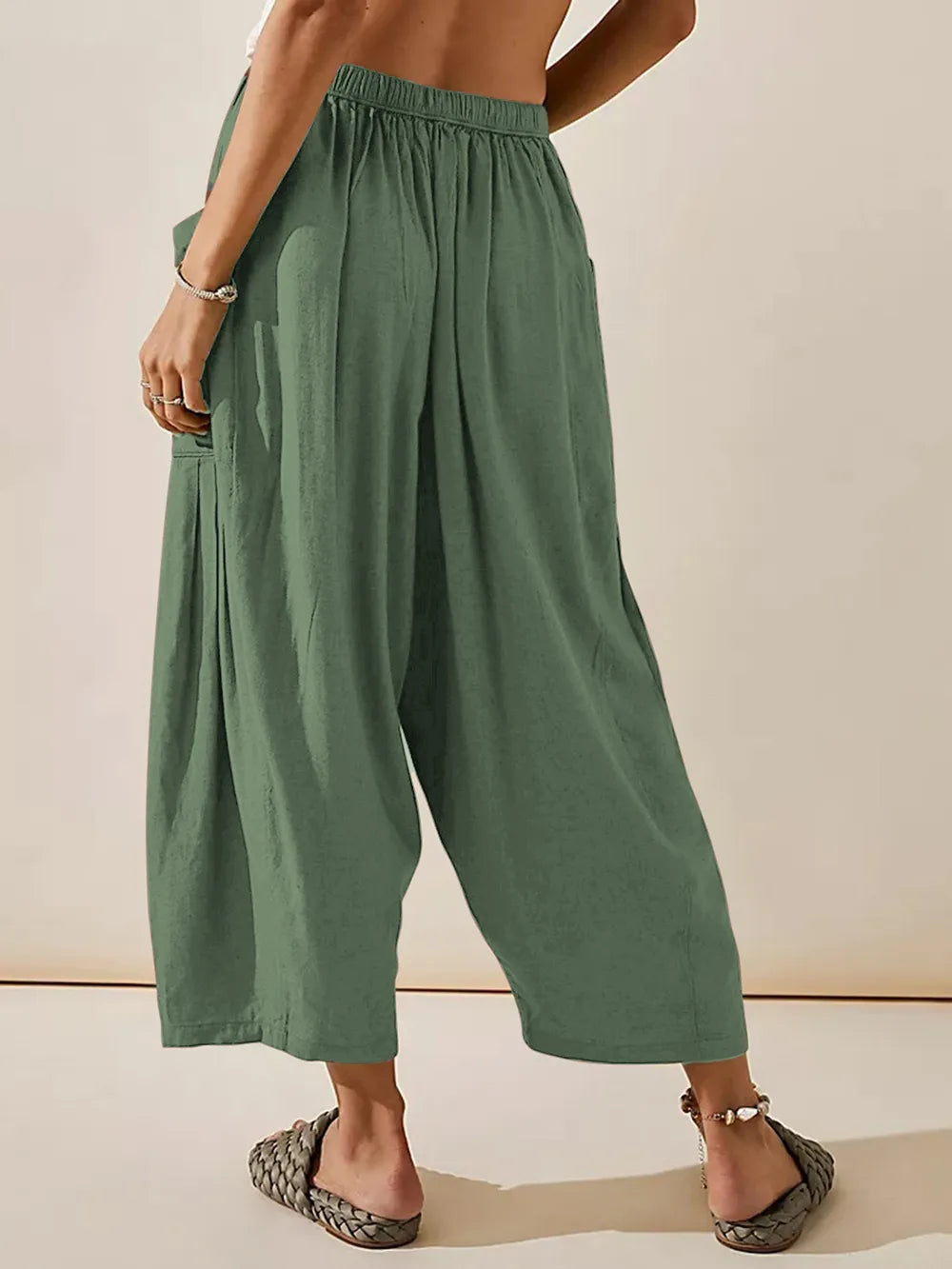 Full Size Wide Leg Pants with Pockets - Premium Women Pants from Trendsi - Just $42.99! Shop now at Handbags Specialist Headquarter