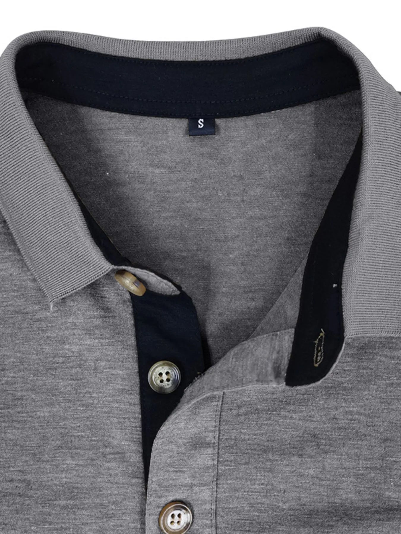 Men's Full Size Long Sleeve Pocket Polo Shirt Plus Size - Premium Men's Polo shirt from Trendsi - Just $41.99! Shop now at Handbags Specialist Headquarter