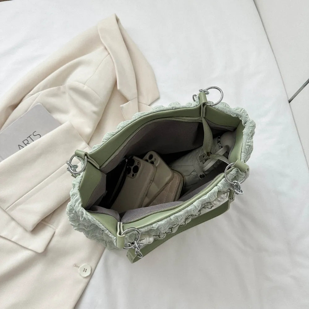 Cloud Puffy Polyester Tote Bag - Premium Tote Bag from Trendsi - Just $39.99! Shop now at Handbags Specialist Headquarter