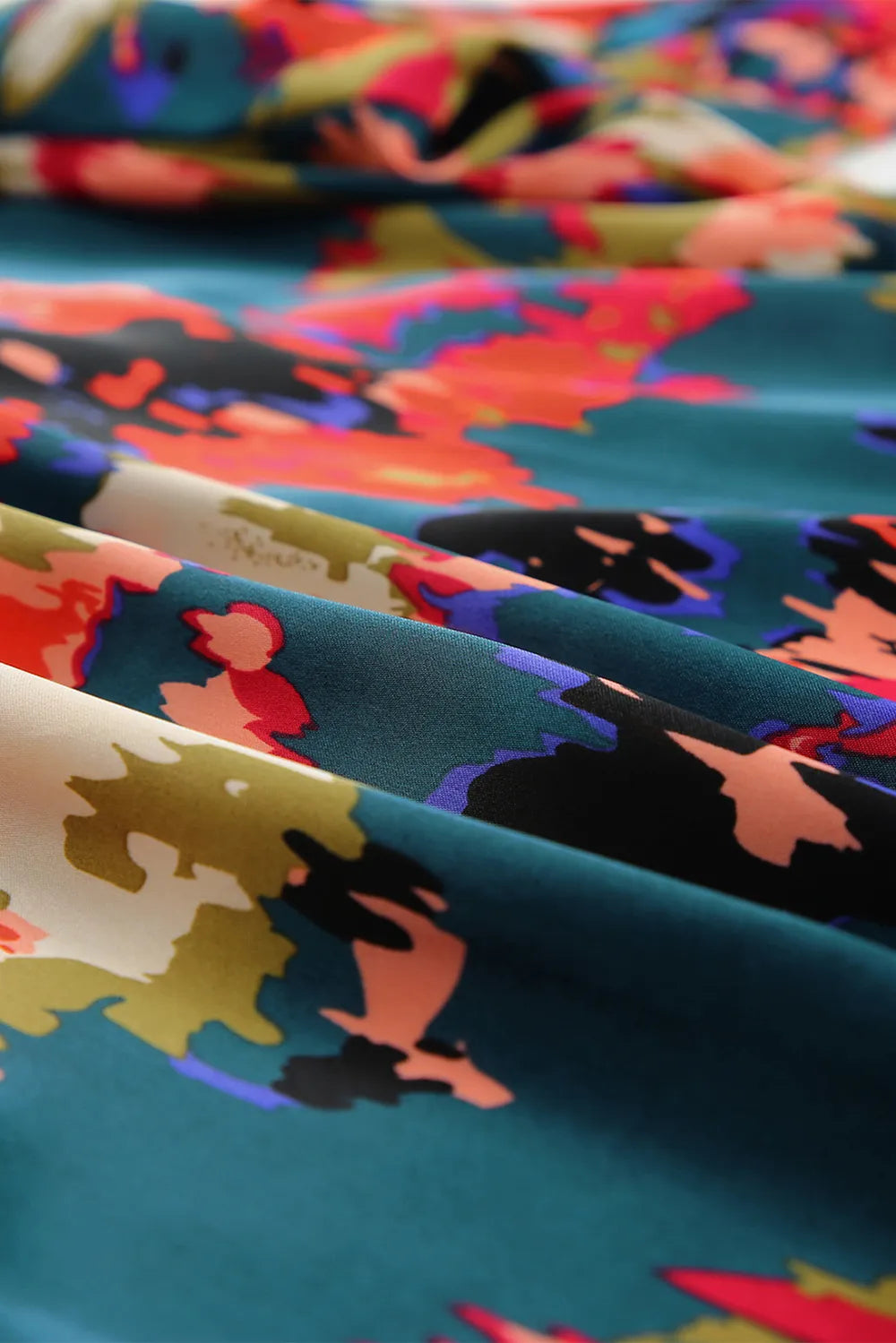 Plus Size Printed Johnny Collar Long Sleeve Blouse - Premium Plus Size Shirts from Trendsi - Just $29! Shop now at Handbags Specialist Headquarter