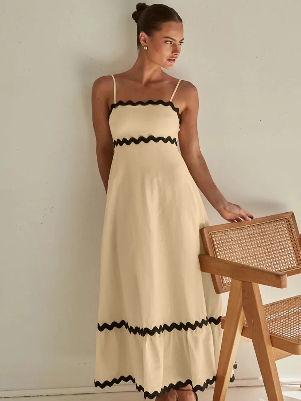 Spaghetti Strap Maxi Dress - Premium Maxi Dress from Trendsi - Just $35.99! Shop now at Handbags Specialist Headquarter