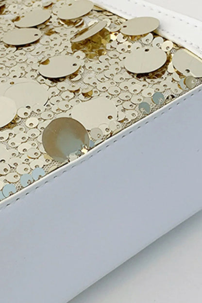 PU Leather Sequin Handbag - Premium handbags from Trendsi - Just $29.99! Shop now at Handbags Specialist Headquarter