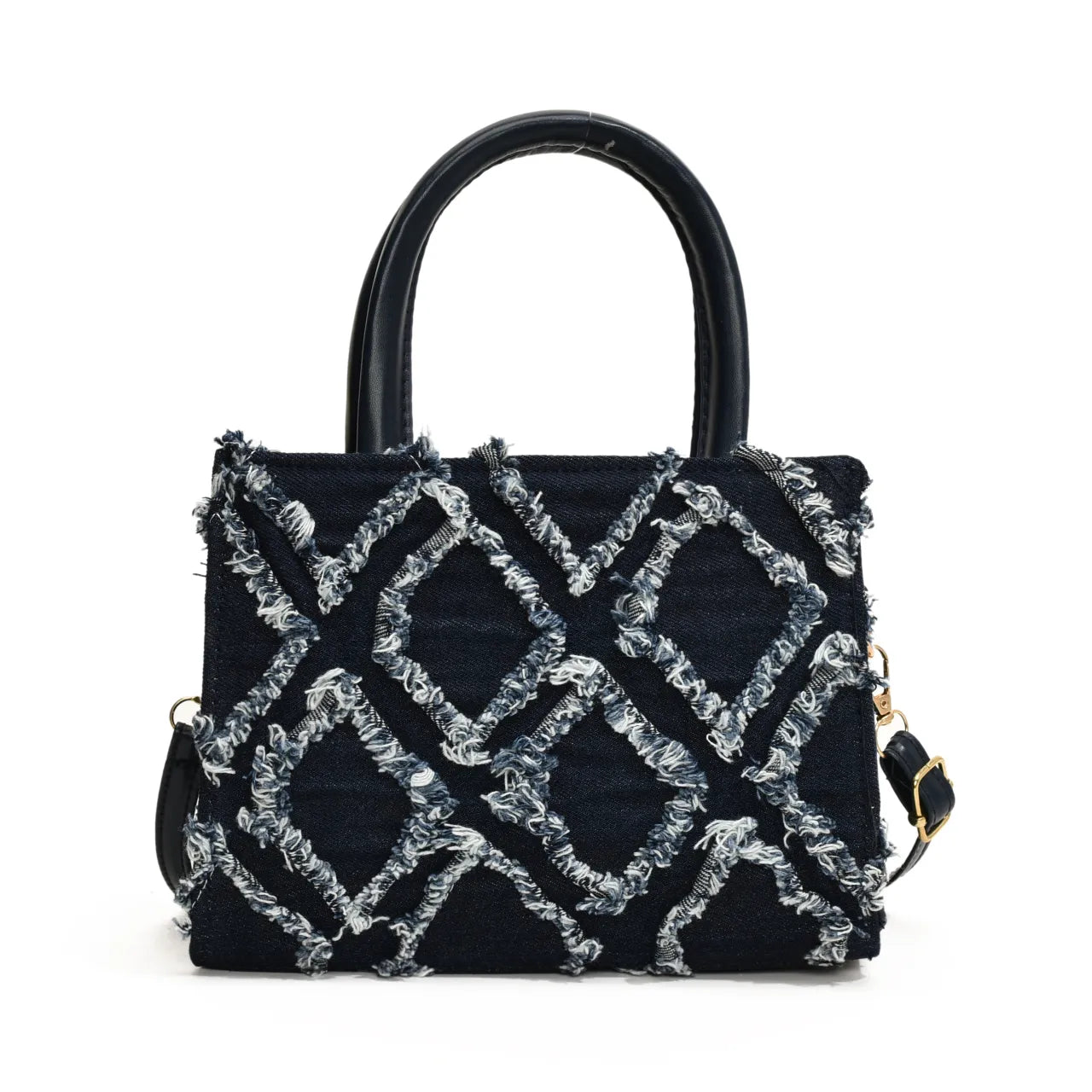 Diamond Pattern Fringe Edge Tote Bag - Premium Tote Bag from Trendsi - Just $39.99! Shop now at Handbags Specialist Headquarter