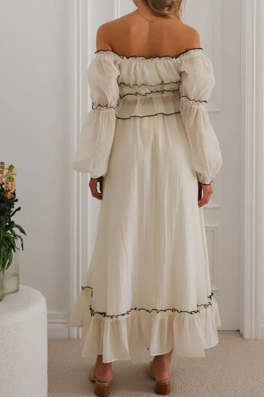 Off-Shoulder Top and Skirt Set - Premium Skirts from Trendsi - Just $37.99! Shop now at Handbags Specialist Headquarter