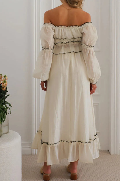 Off-Shoulder Top and Skirt Set - Premium Skirts from Trendsi - Just $37.99! Shop now at Handbags Specialist Headquarter