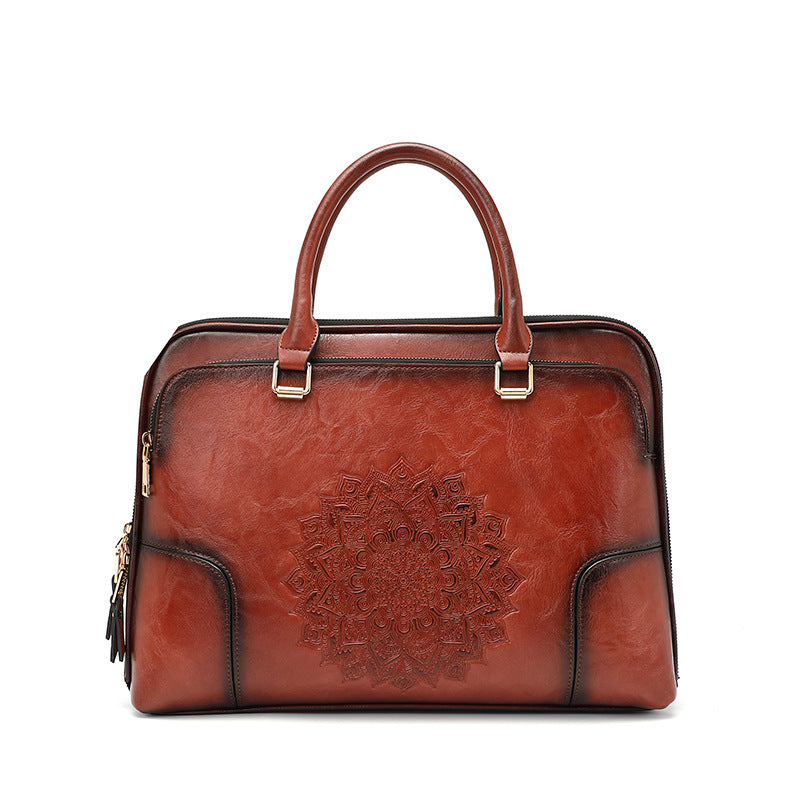 Heritage Elegance: Vintage Embossed Tote