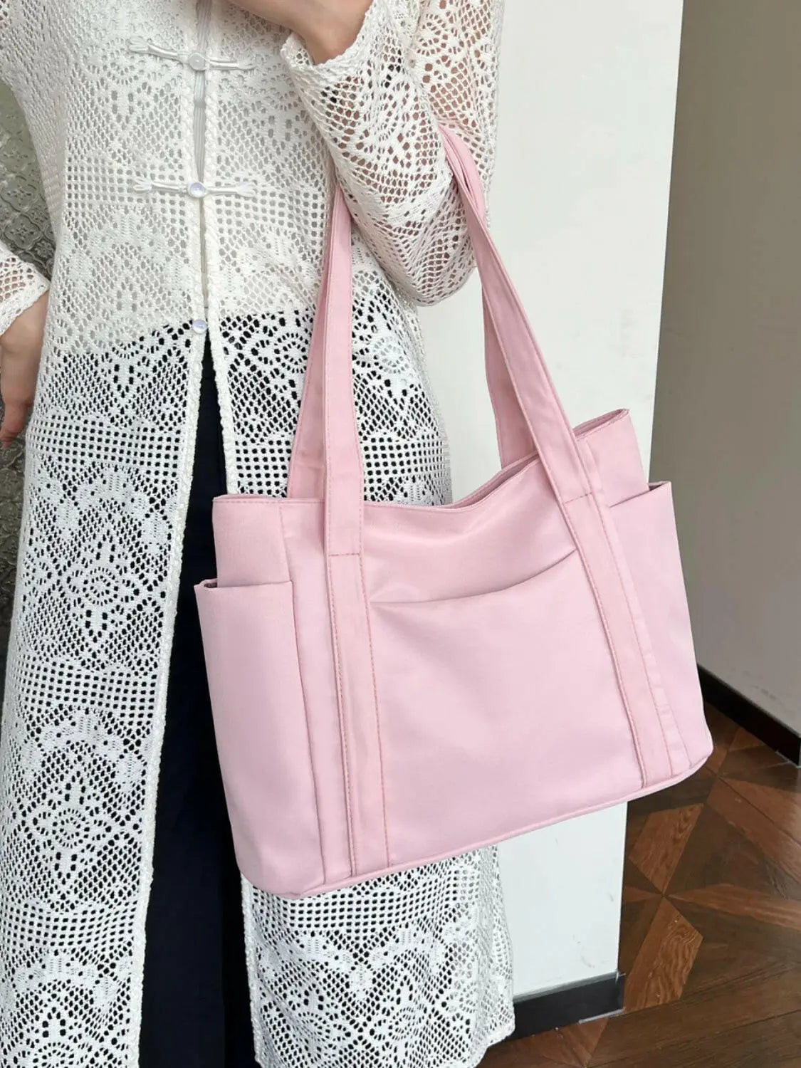 Oxford Cloth Tote Bag with Zipper.