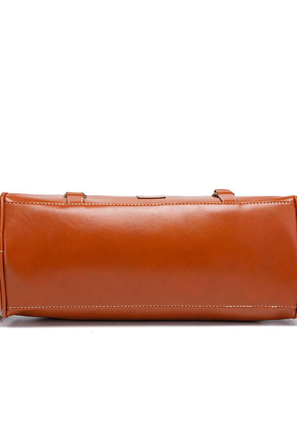 PU Leather Handbag with Tassels.