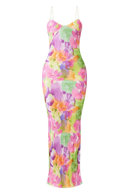 Backless Printed Maxi Cami Dress - Premium Maxi Dress from Trendsi - Just $24.99! Shop now at Handbags Specialist Headquarter