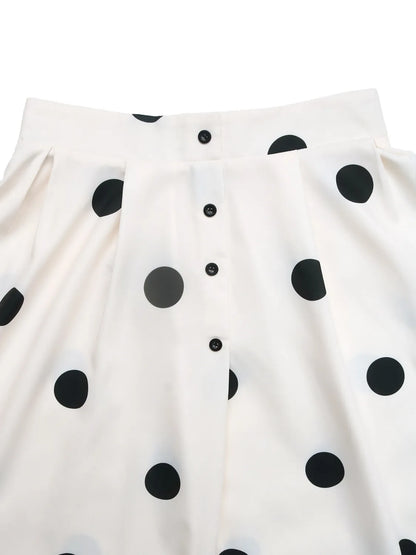 Polka Dot Skirt - Premium Skirts from Trendsi - Just $33.99! Shop now at Handbags Specialist Headquarter
