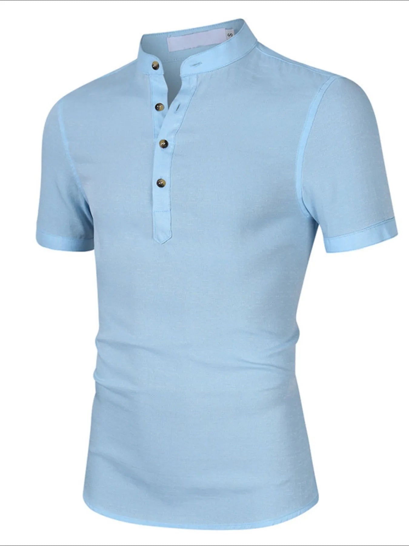 Men's Collar Neck Short Sleeve Polo Shirt - Premium Men's Polo shirt from Trendsi - Just $29.64! Shop now at Handbags Specialist Headquarter