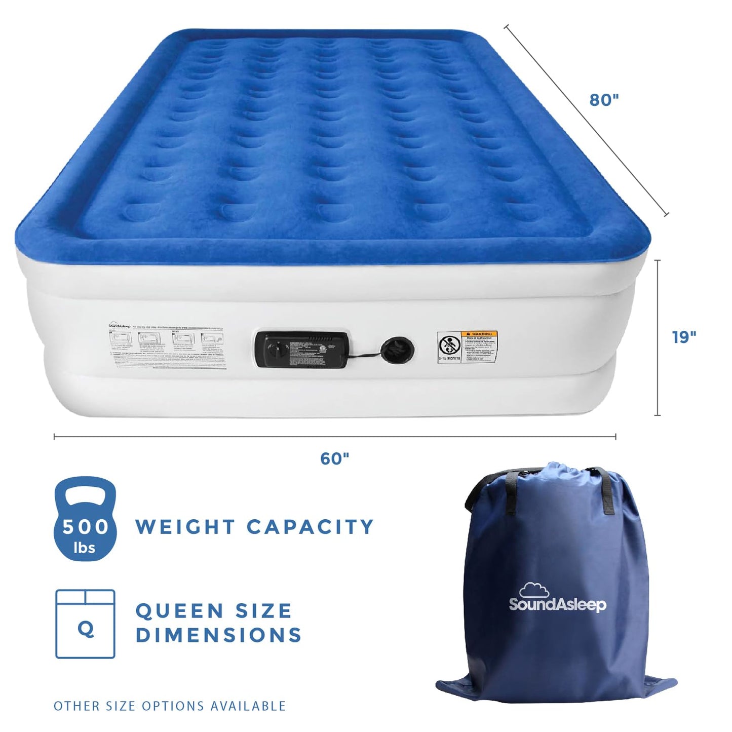 DreamNest Luxe Air Mattress with ComfortCoil Tech