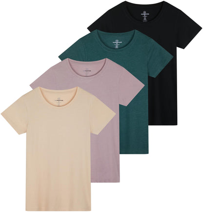 Essentials Women's Classic Crew Tee 4-Pack