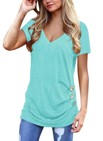 Jescakoo V-Neck Summer Tunic for Women