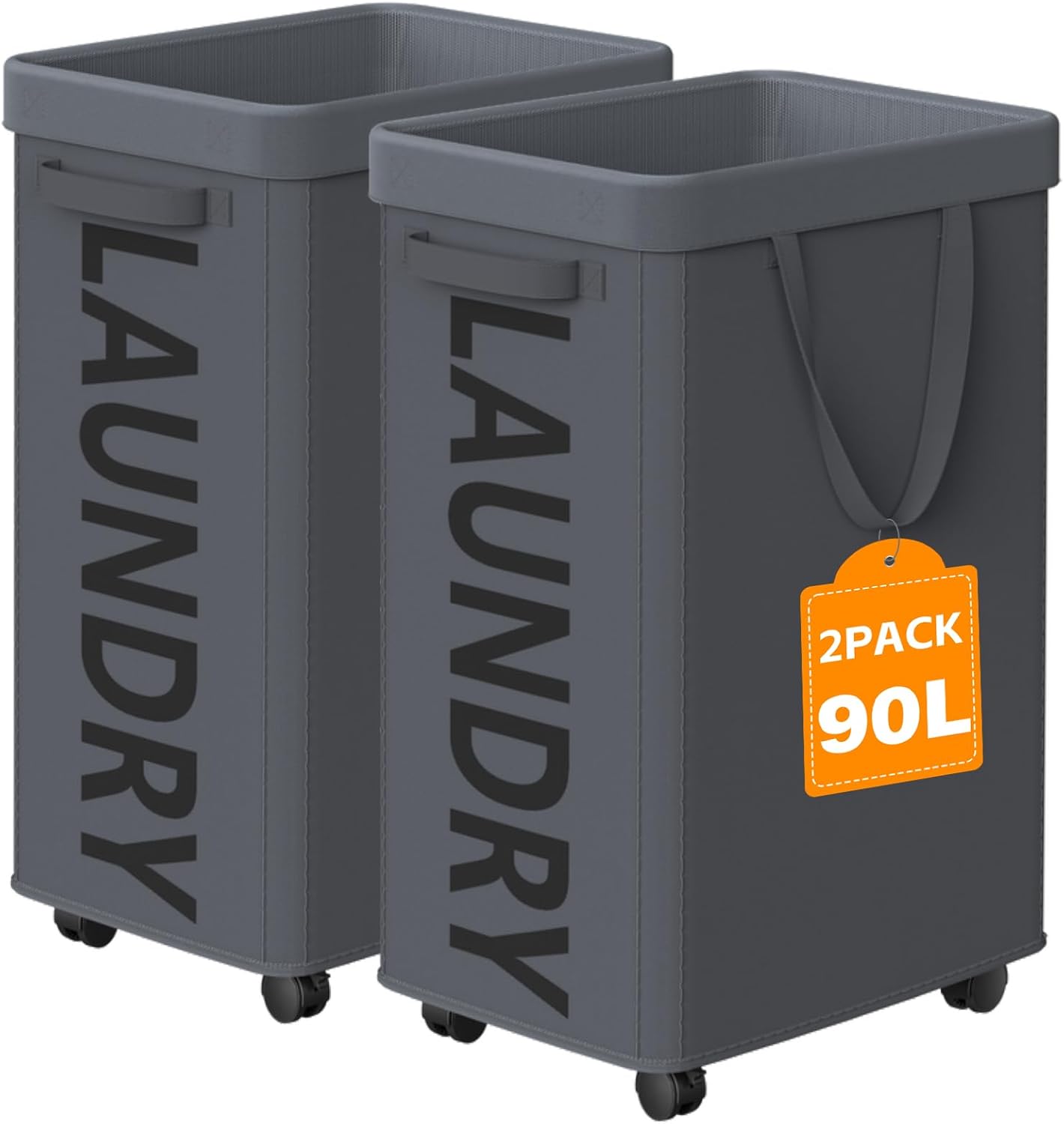 RollAway 90L Laundry Basket with Removable Bag