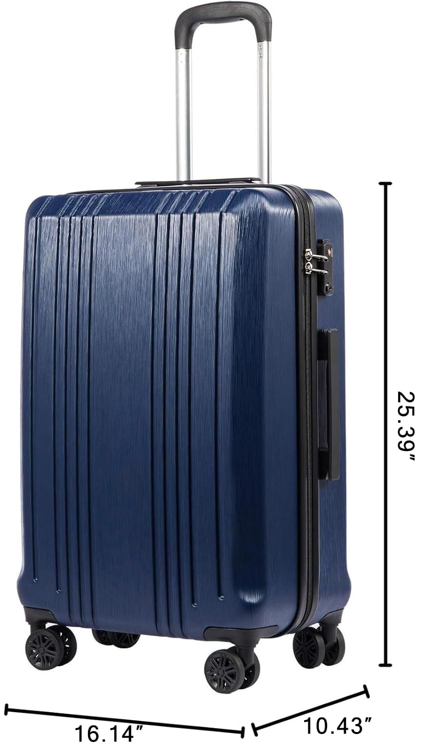 Coolife Expandable Spinner Luggage Set - 3 Piece