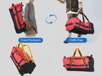 AquaRoll 29 Quilted Wheeled Duffle Backpack