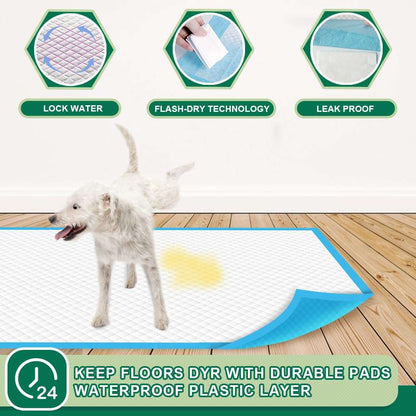 Puppy Pee Pro Pads - 100 Count Super Absorbent Set