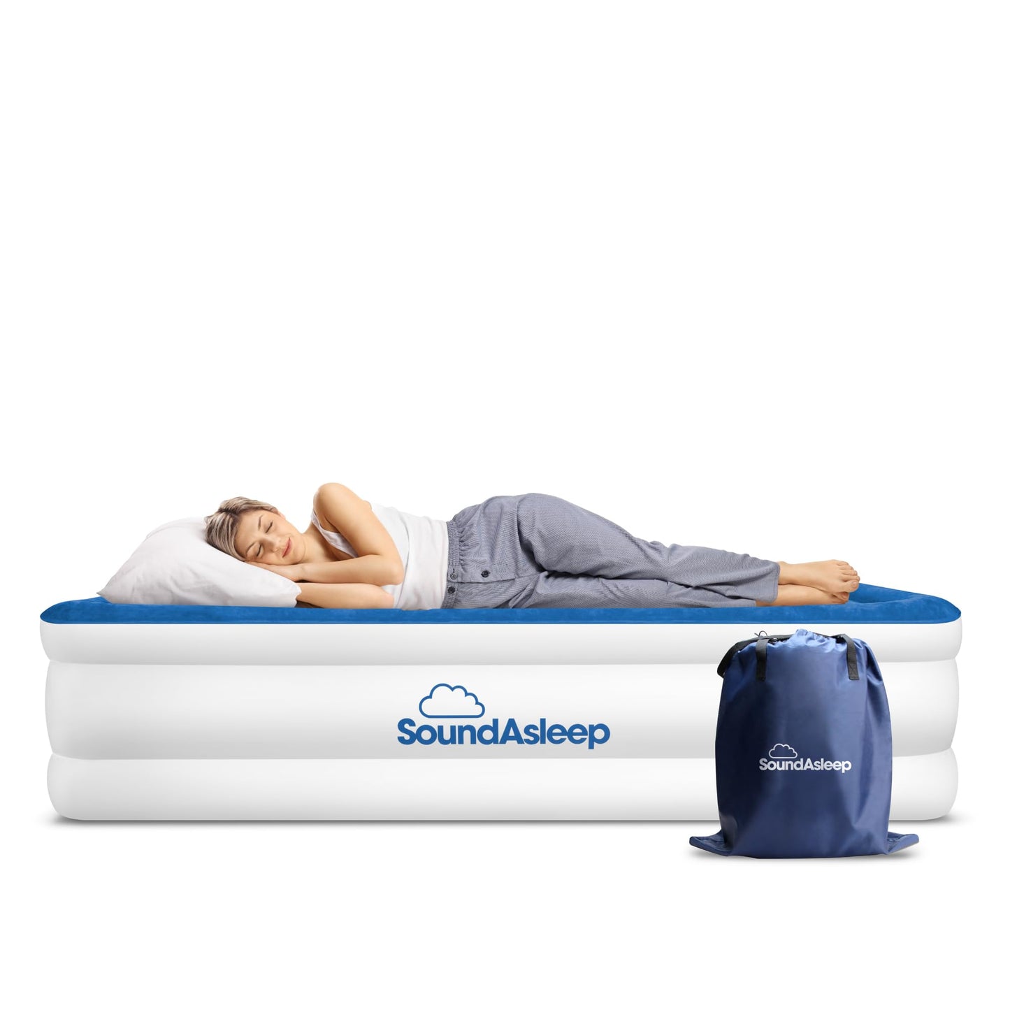 DreamNest Luxe Air Mattress with ComfortCoil Tech