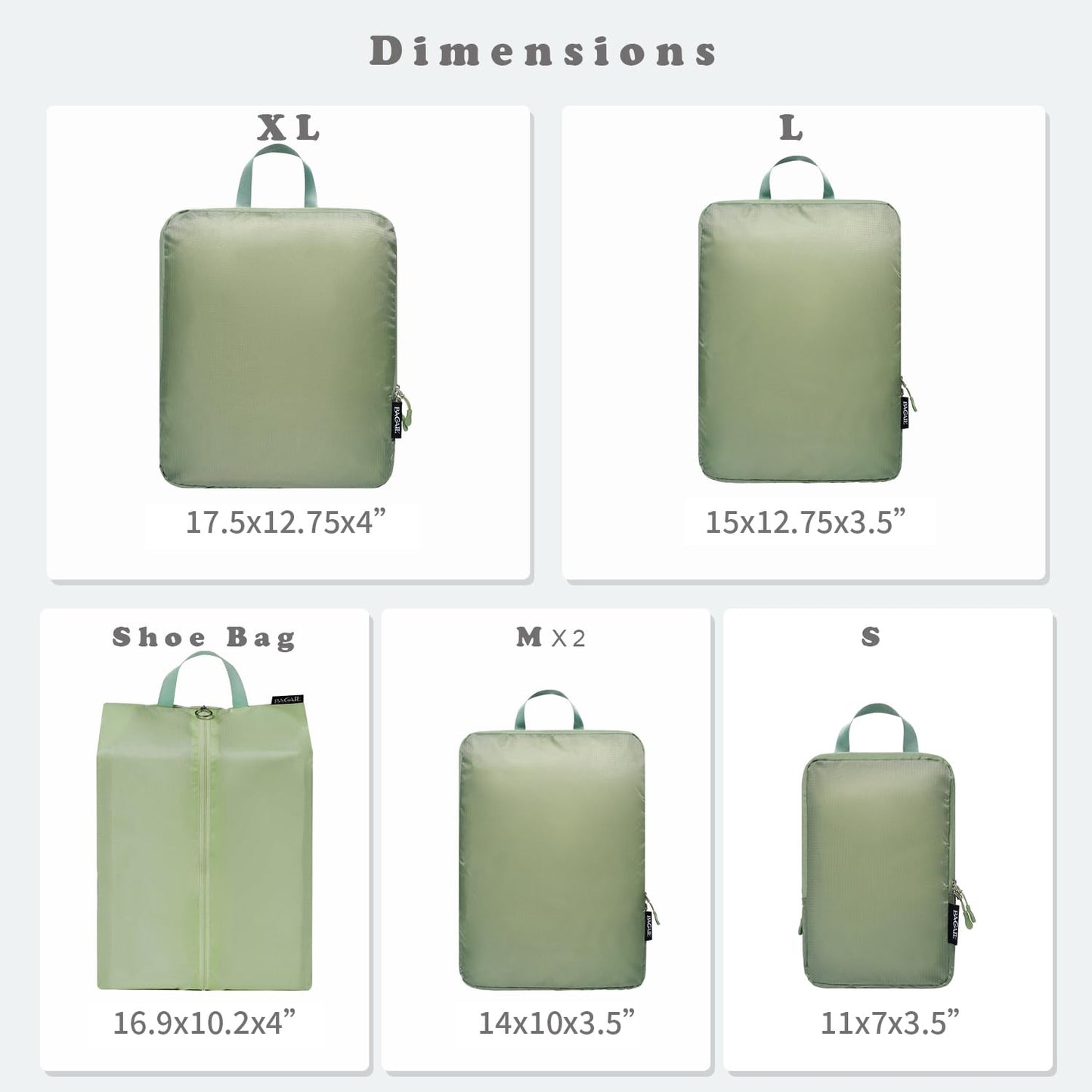 BAGAIL Travel Compression Cubes Set for Packing Ease