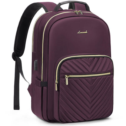 Chic Leather Laptop Backpack for Women - LoveVook