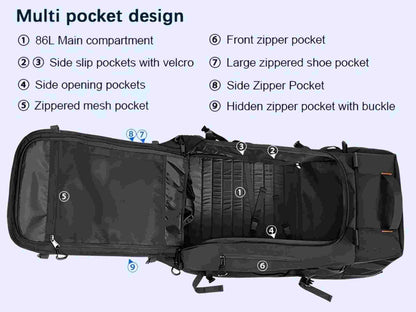 AquaRoll 29 Quilted Wheeled Duffle Backpack
