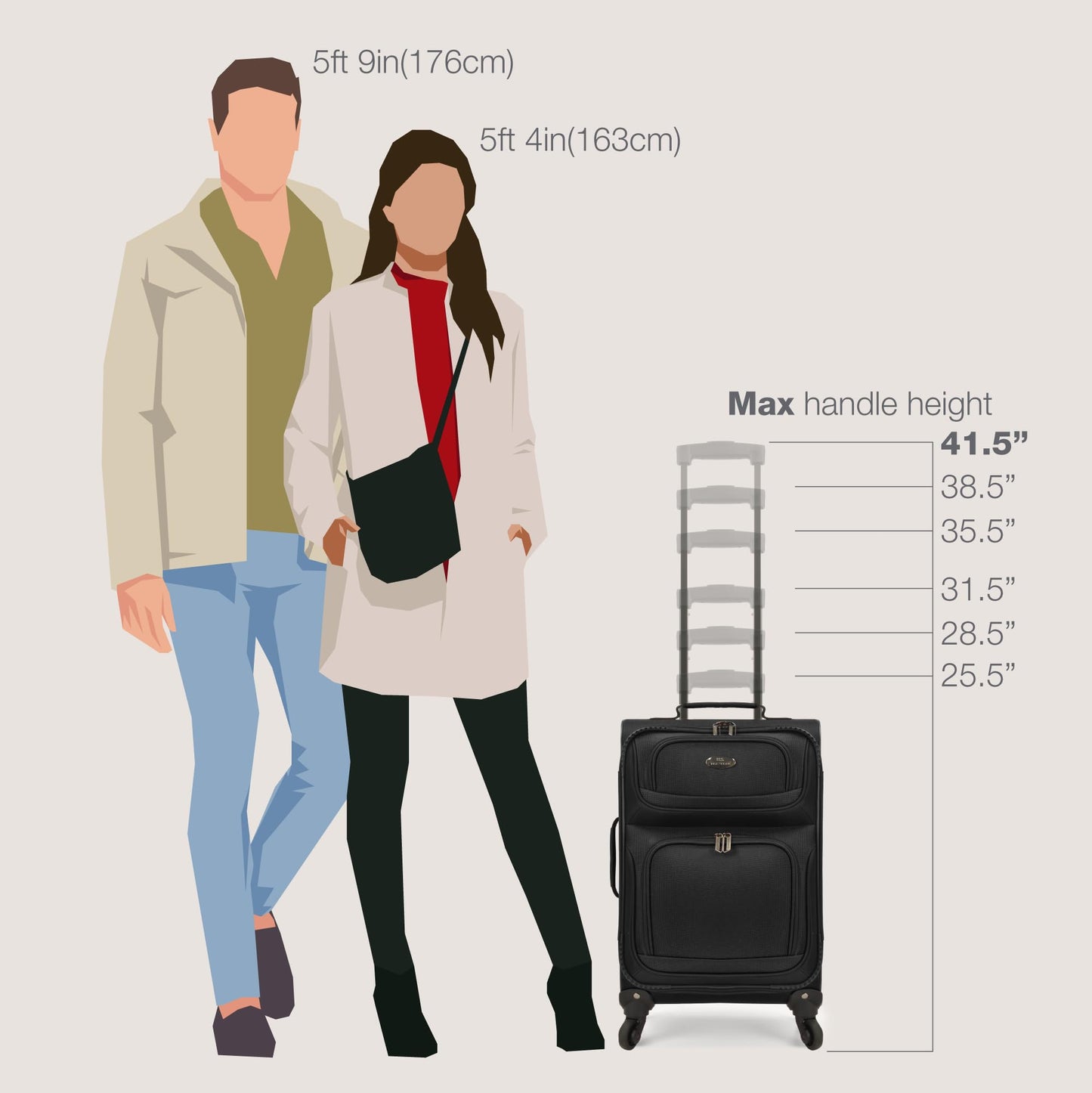 U.S. Traveler Rio Expandable Orange Carry-on