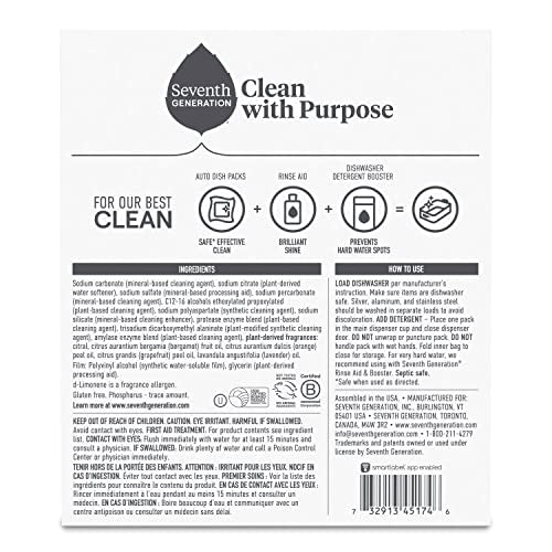 SeventhGen Citrus Sparkle Dishwasher Tabs Duo Pack