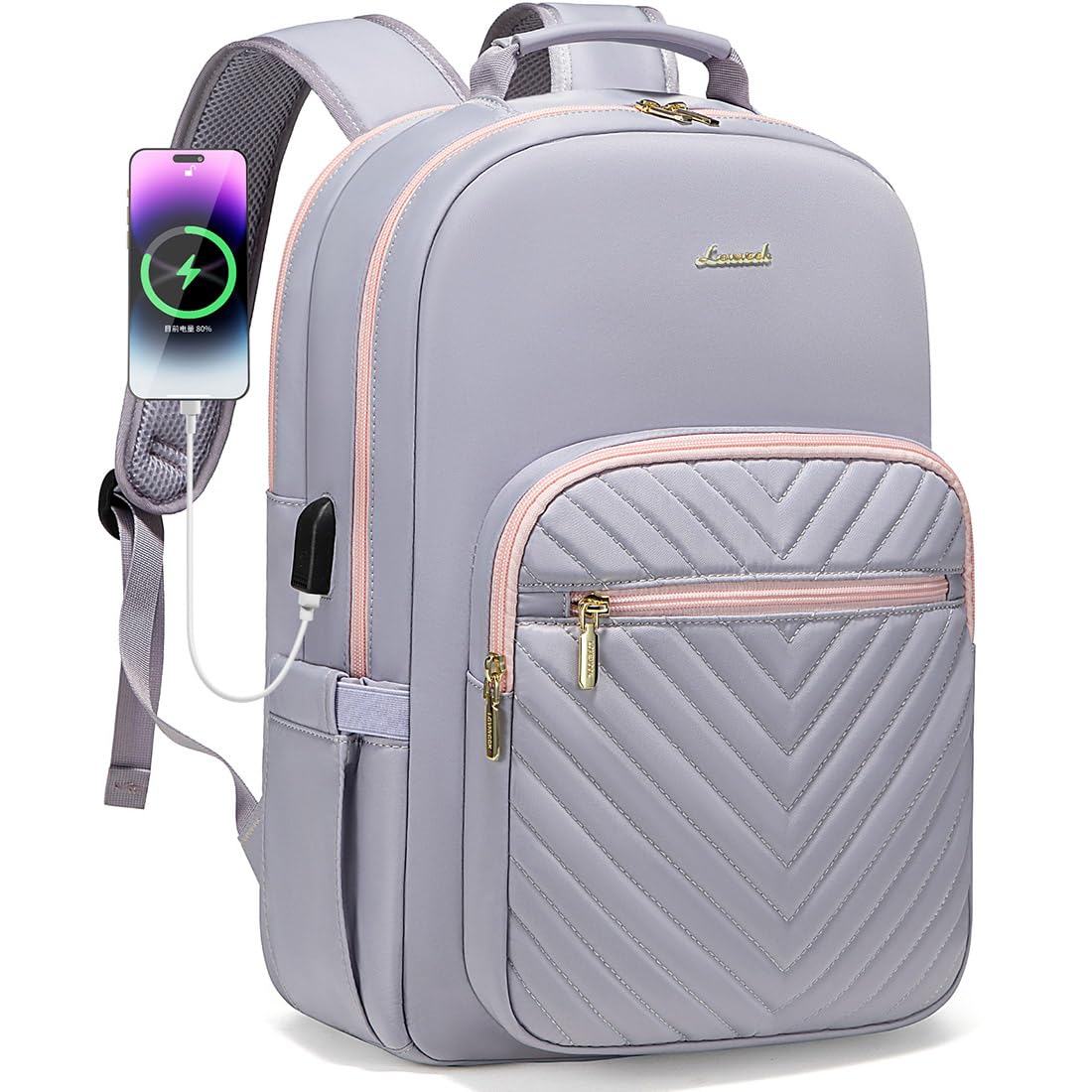 Chic Leather Laptop Backpack for Women - LoveVook