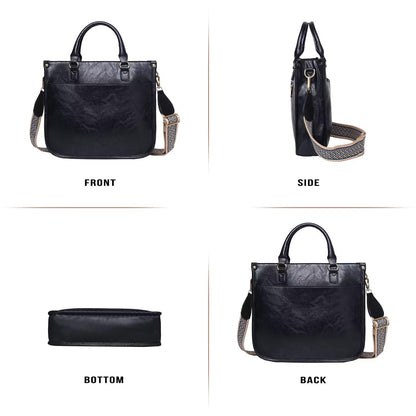 AUYOCO Chic Vegan Leather Crossbody Bag with Strap