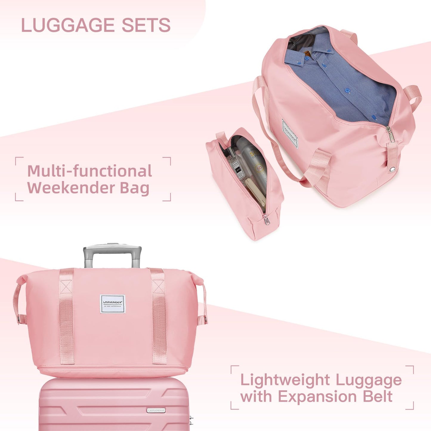 LAVENDER 6pc Hardside Spinner Luggage