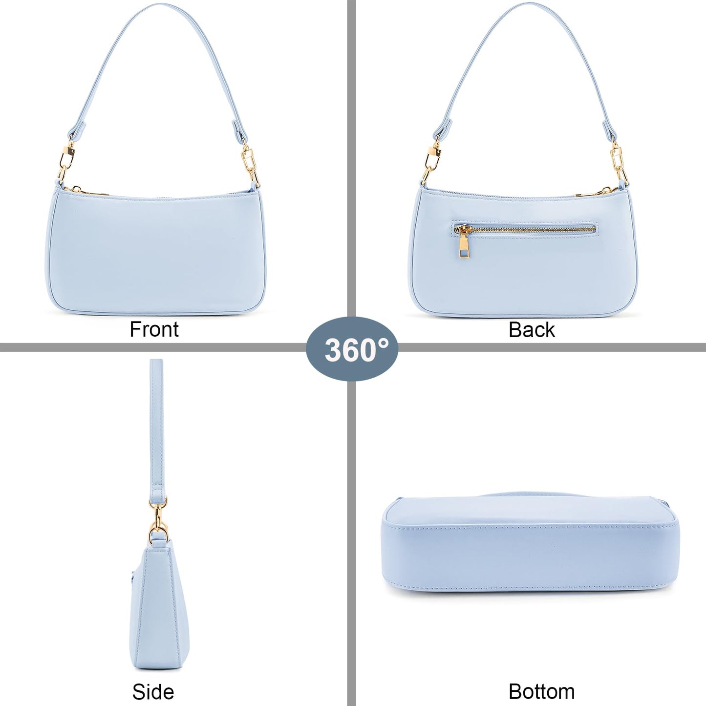 Retro Vegan Leather Shoulder Bag