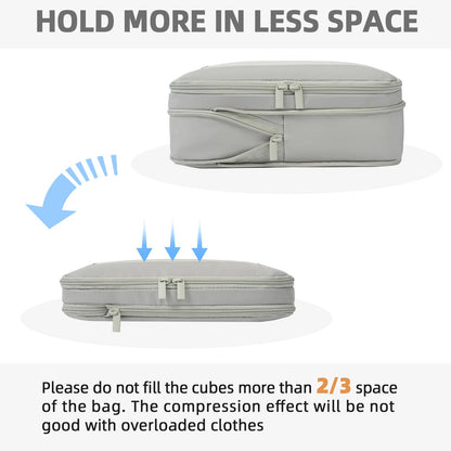 BAGAIL Expandable Travel Compression Cubes Set