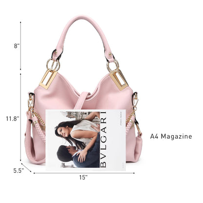 Dasein Luxe Vegan Hobo Bag with Rhinestones