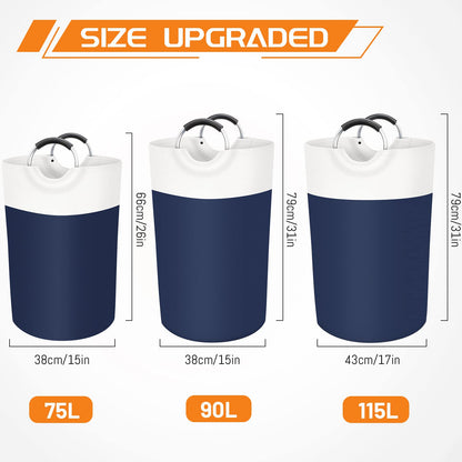 BlissTotes 90L Collapsible Laundry Hamper - Black