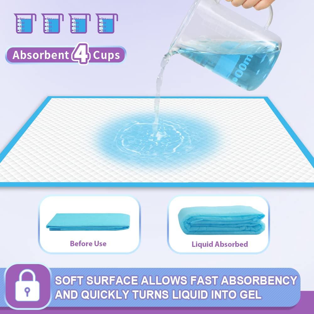 Puppy Pee Pro Pads - 100 Count Super Absorbent Set