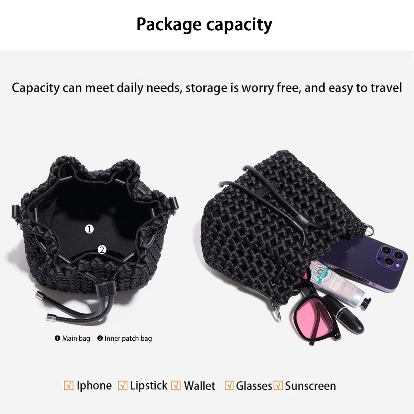 Hollow Bucket Tote Bag