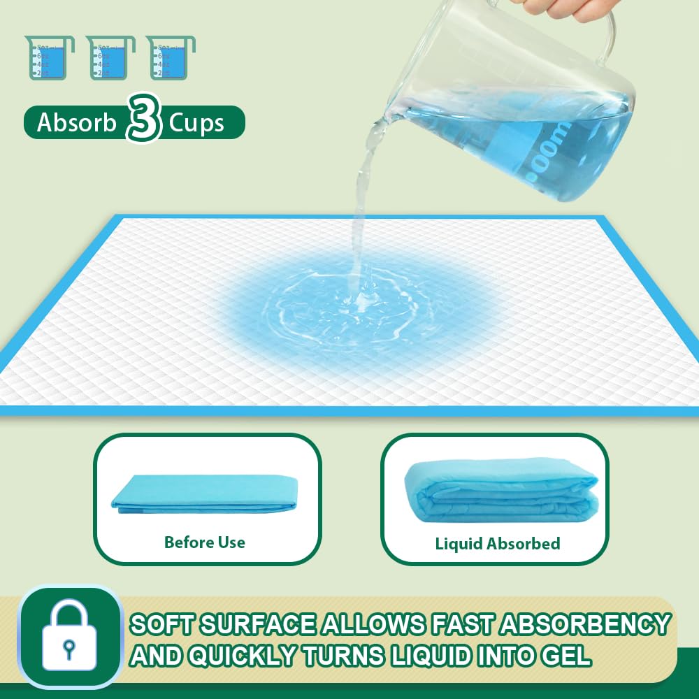 Puppy Pee Pro Pads - 100 Count Super Absorbent Set