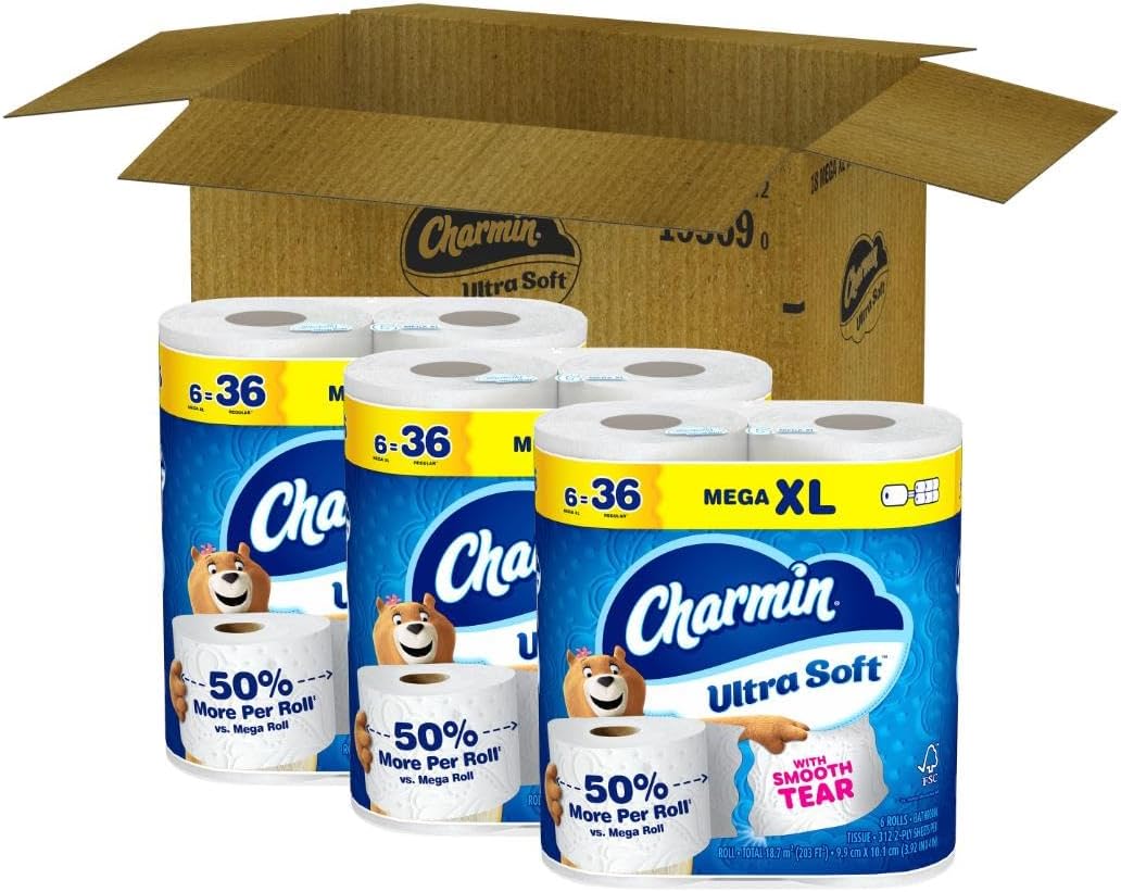 Charmin Cloud Soft: 6 Mega = 24 Regular Rolls