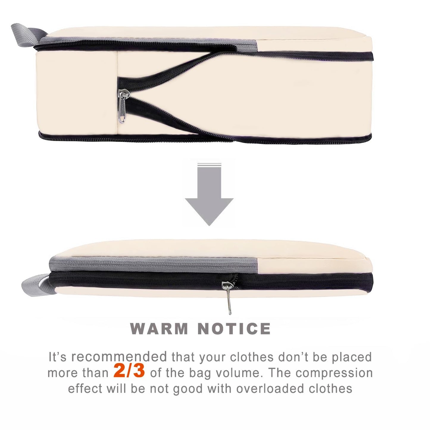 BAGAIL Expandable Travel Compression Cubes Set