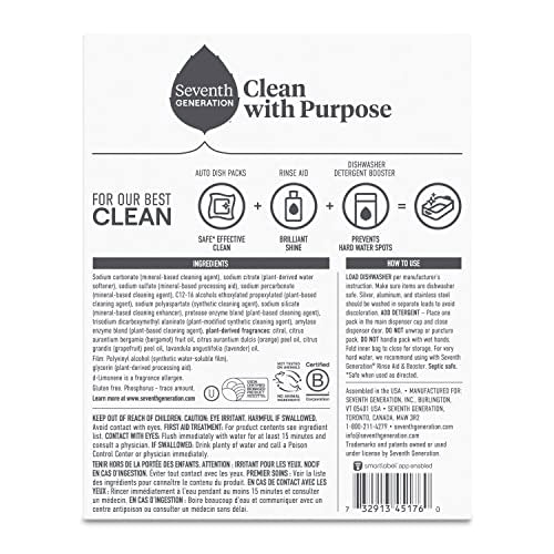 SeventhGen Citrus Sparkle Dishwasher Tabs Duo Pack