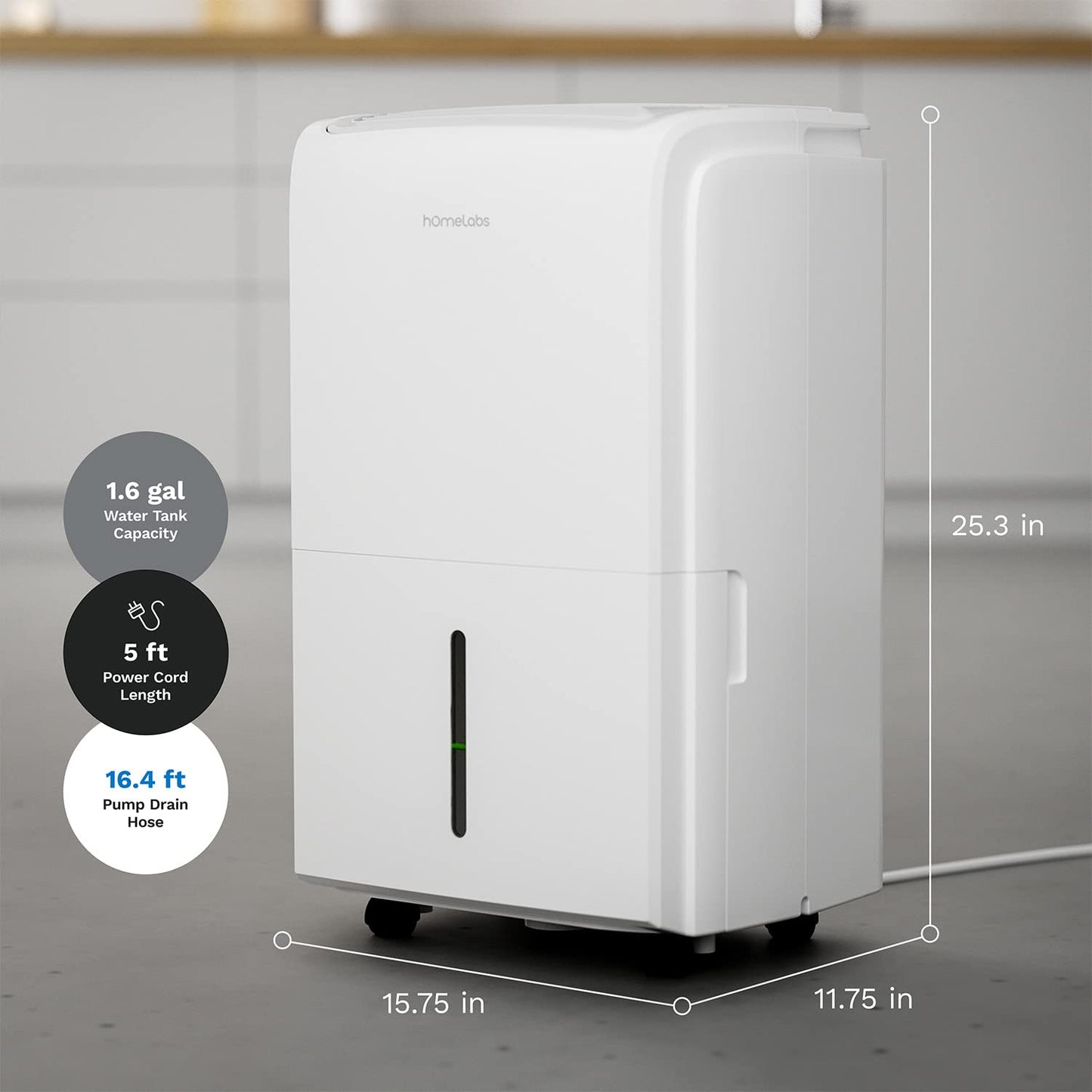 hOmeLabs Smart 50 Pint Dehumidifier 7000 Sq Ft