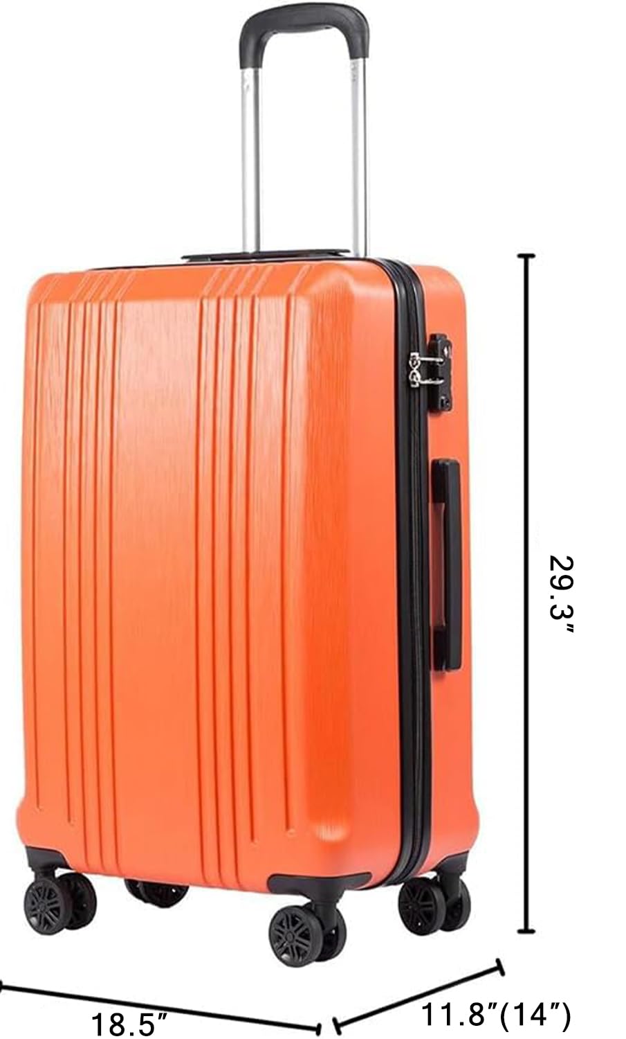 Coolife Expandable Spinner Luggage Set - 3 Piece