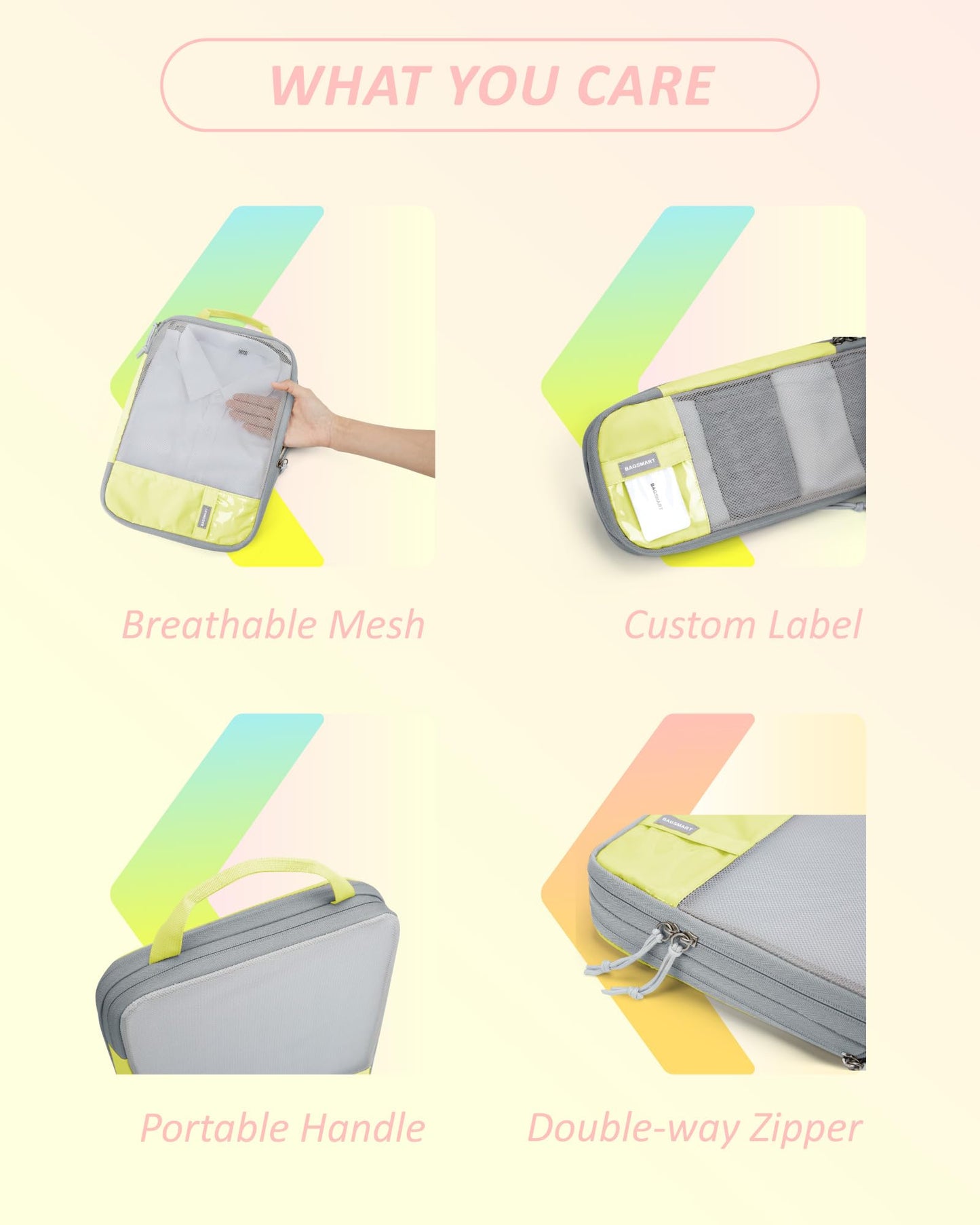 PackPro 6 Set Compression Cubes for Travel