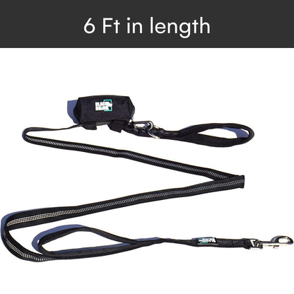 RhinoGrip Aqua: Double Handle Reflective Dog Leash