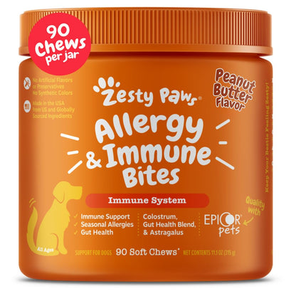 Zesty Paws Itch & Allergy Relief Chews - Lamb 90ct