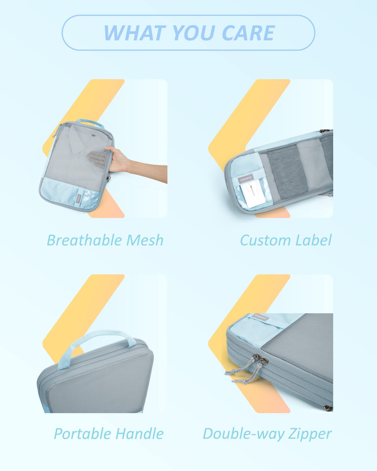 PackPro 6 Set Compression Cubes for Travel