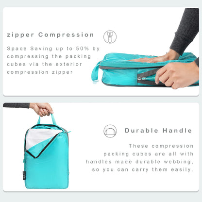 BAGAIL Travel Compression Cubes Set for Packing Ease